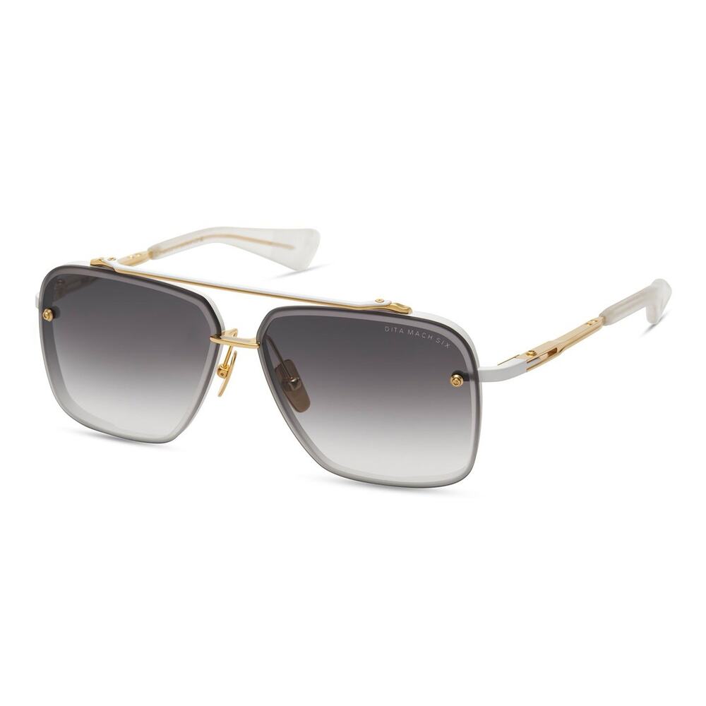DITA MACH SIX DTS 121 07 Matte White Yellow Gold Gradient Sunglasses AUTHENTIC - Picture 2 of 11